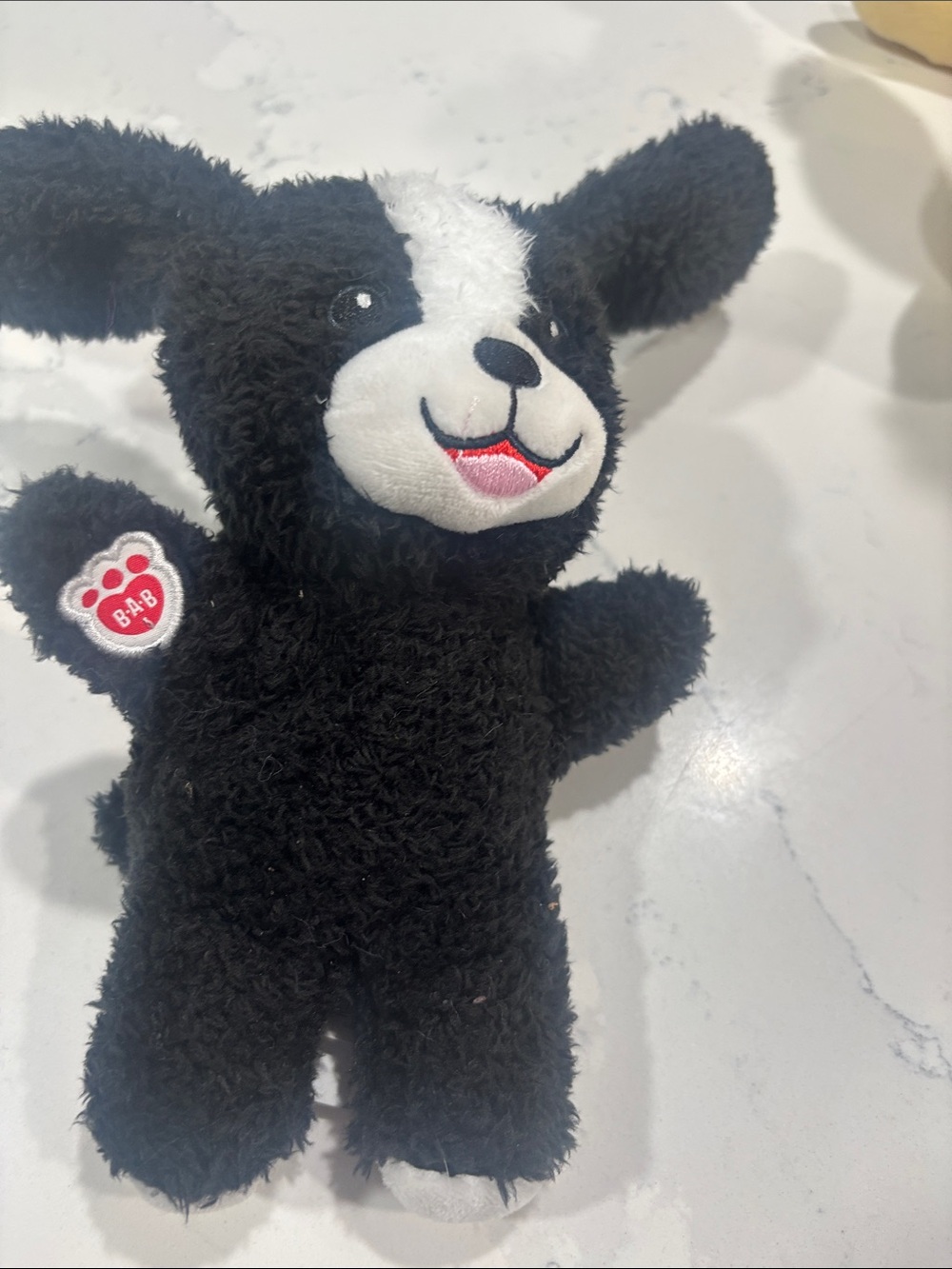 Build-A-Bear Mini Black and White Puppy Plush